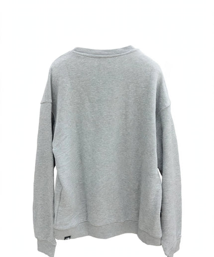 Felpa The North Face girocollo grigio mélange con logo