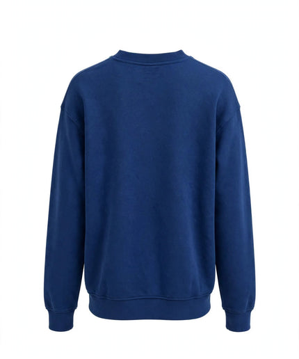 Felpa The North Face girocollo blu con logo bianco